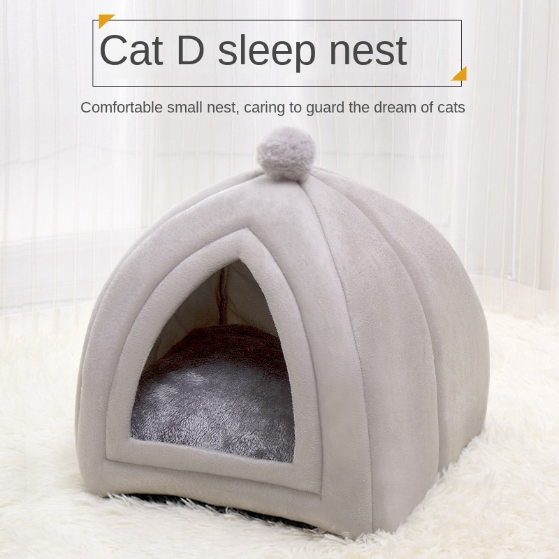 Pet  wholesale cat kennel winter warm dog kennel four seasons universal cat house semi enclosed cat bed house Pet kennel