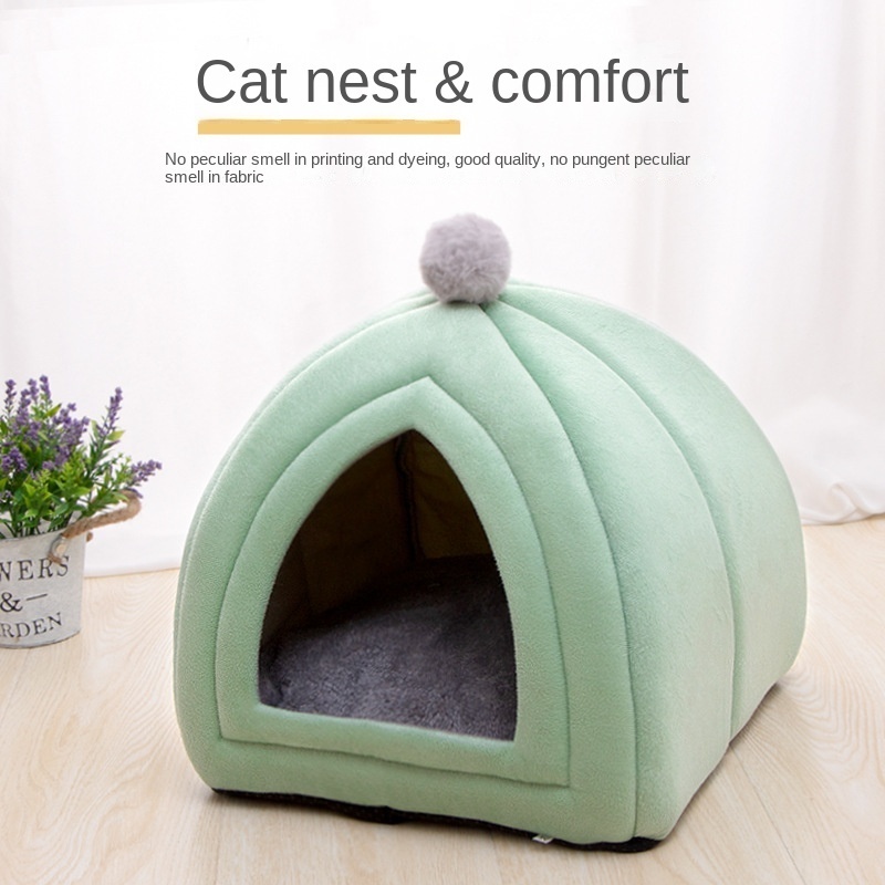 Pet  wholesale cat kennel winter warm dog kennel four seasons universal cat house semi enclosed cat bed house Pet kennel