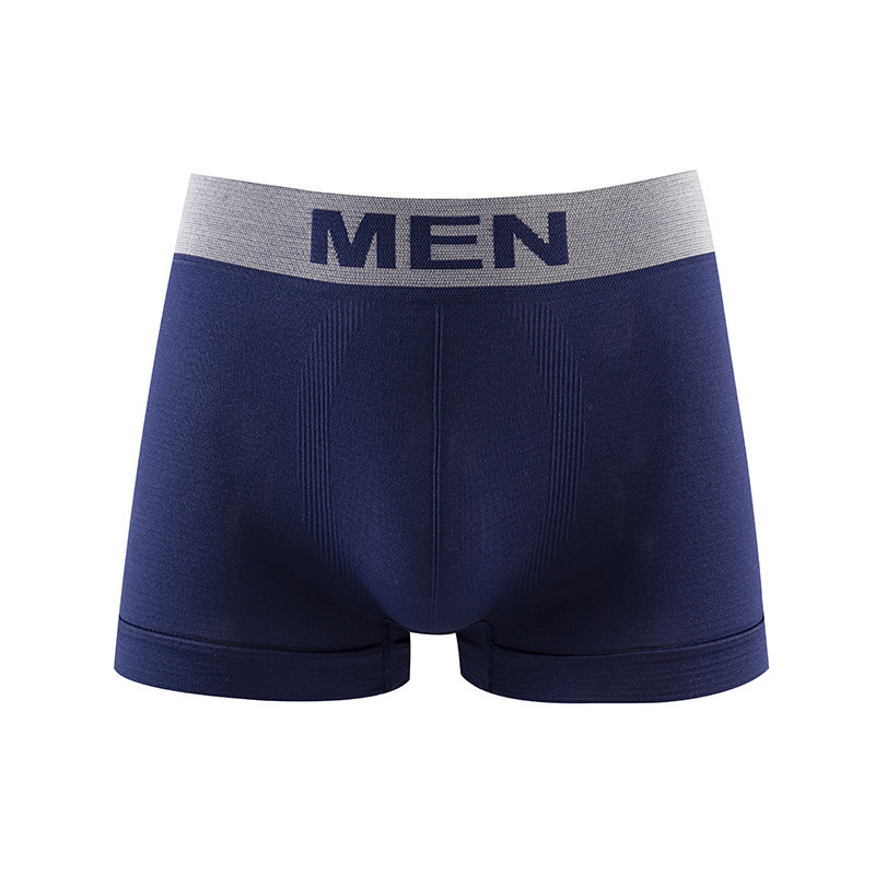 Custom high quality seamless men boxers set shorts briefs underpants ice silk bamboo polyester spandex fabric woven underwear