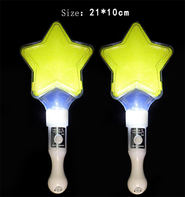 Cheap Glow in the Dark Five Pointed Star Children's Luminous Wand Neon Party Supplies Decoration