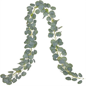 5.9FT 147pcs Leaves Artificial Vines Faux Silk Eucalyptus Garland Greenery Wedding Backdrop Arch Wall Decor