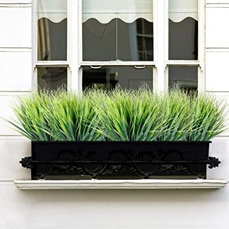 Wholesale Artificial Grasses Outdoor UV Resistant Fake Grass No Fade Faux Plastic Plants Garden Window Box Decorating