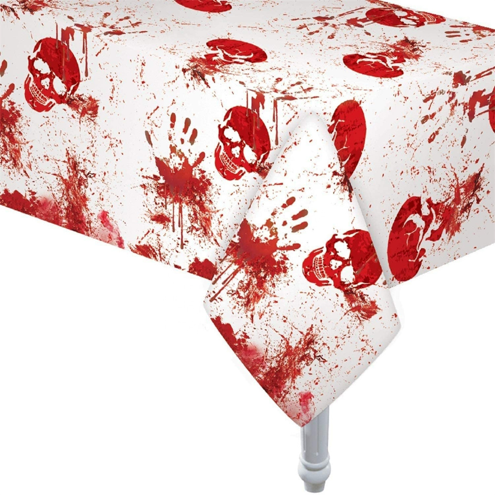 Cheap Bloody Zombie Tablecloth Scary Table Cover Halloween Party Supplies Decoration