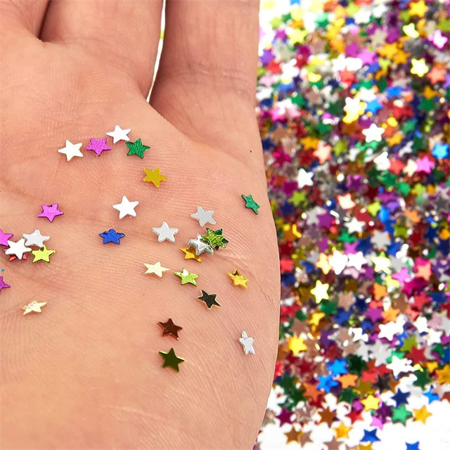 Colorful Star Confetti Metallic Glitter Foil Confetti Star Sequins Ideal for Balloons Tables Art Crafts Wedding Festival Party