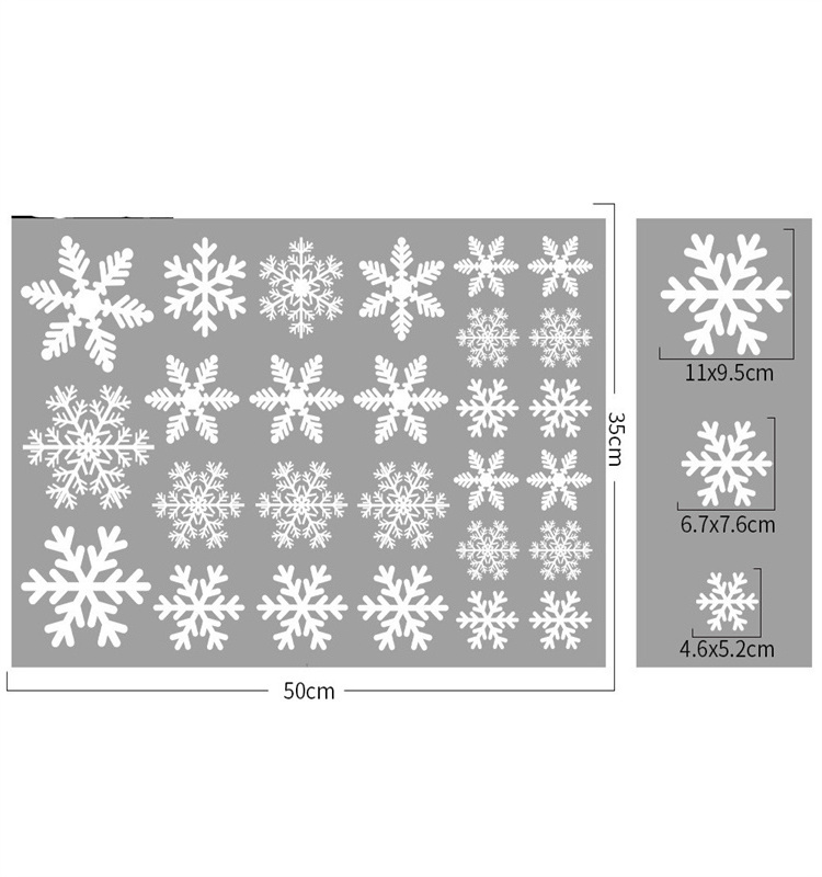 Wholesale Christmas window hanging snowflake window stickers static decoration Christmas party supplies props party decoration