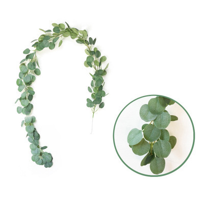 5.9FT 147pcs Leaves Artificial Vines Faux Silk Eucalyptus Garland Greenery Wedding Backdrop Arch Wall Decor