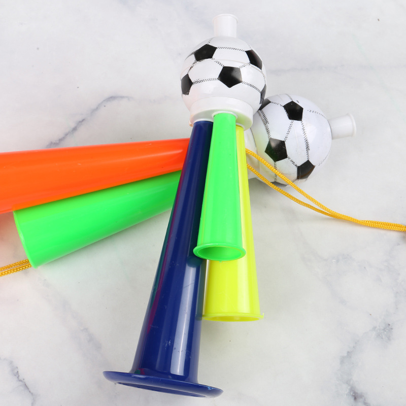 Plastic Football Three Tone Horn Game Cheer Up Toy Sports Horn