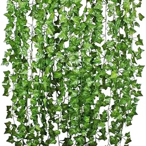 Wholesale  Artificial Ivy Leaf Plants Vine Hanging Garland plastic Foliage for Home Garden Wedding Wall Decor