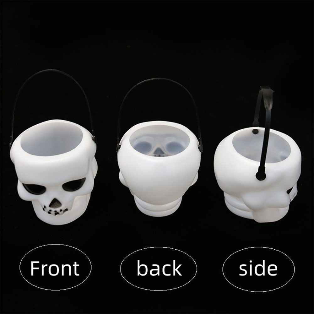 Cheap Mini Halloween Candy White Black Witch Cauldron Holder Kid Halloween Party Props Bucket Ornament Witch Toy