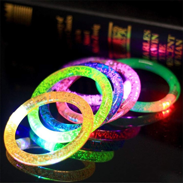 Glow In The Dark LED Bracelets 4th of July Party Supplies Favors Flashing Light Up Bracelet Glow Stick Toys Neon Party Accessory