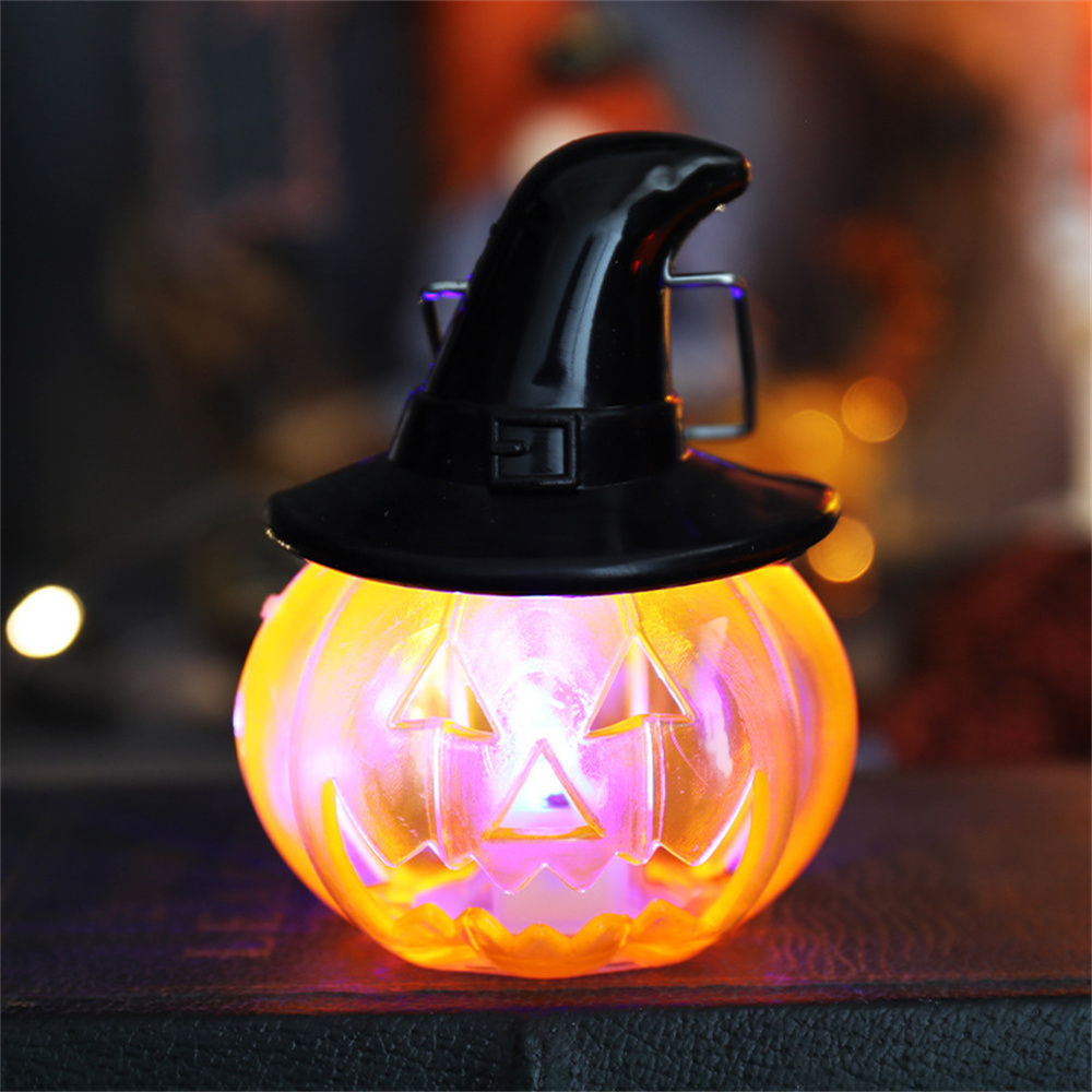 Cheap Halloween Jack-O-Lantern LED Party Decorations Wholesale Skulls Plastic Halloween Pumpkin Lantern Lights