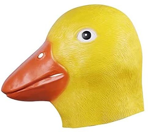 Wholesale Halloween Novelty Deluxe Mask yellow Duck Head Mask Latex Animal mask