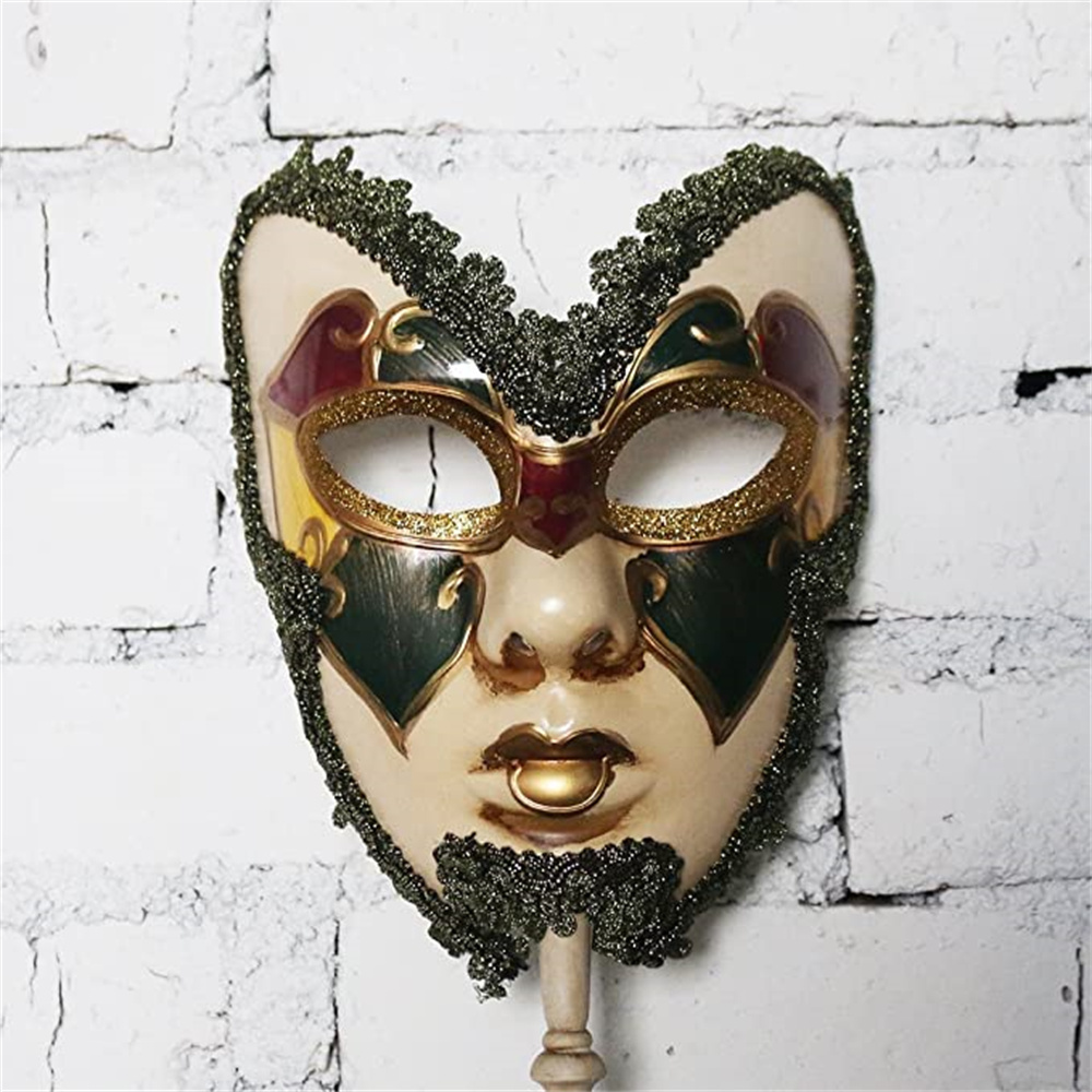 Couple's Venetian Cosplay Masks Venetian Musical Carnival Mardi Gras Masquerade Mask for Stick Party Fancy Dress