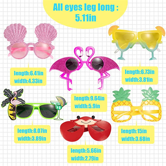 Wholesale Funny Tropical Party Sunglasses For Summer Pool Beach Party Photo Booth Props Favors Party Decorations