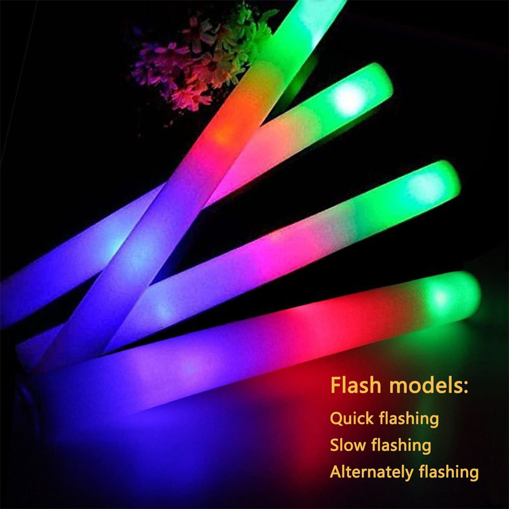 Custom Logo Led Foam Sticks Glow Sticks Flashing LED Sticks Party Supplies Light Up Toys for Neon Party