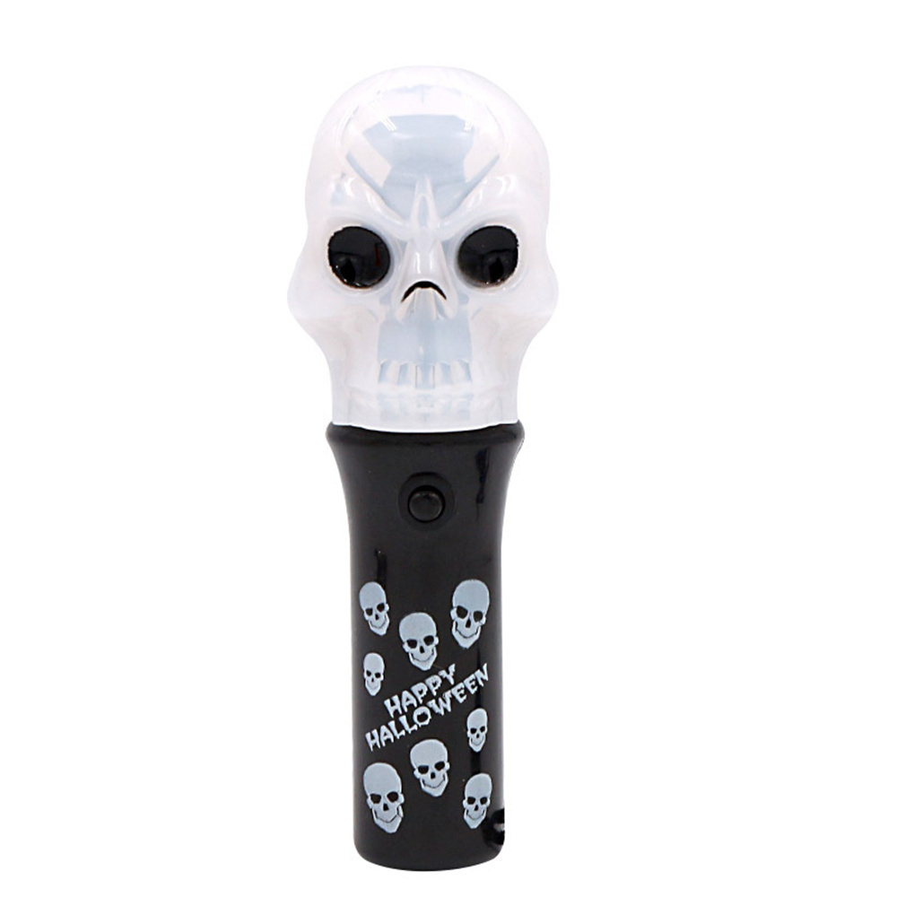 Halloween Ghost Head Pumpkin Light Up Led Light Spinning Spinner Wand for Halloween Party Supplies