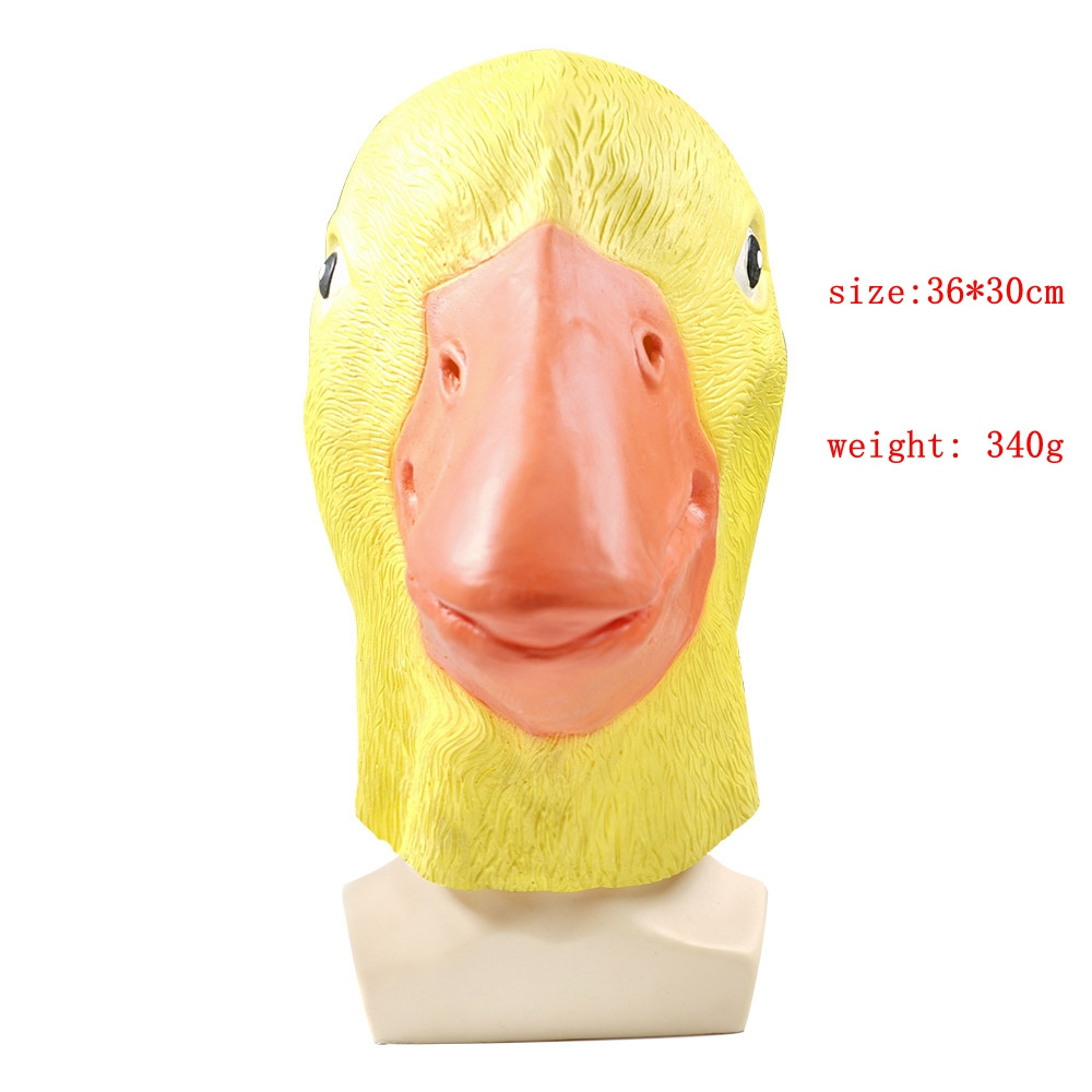 Wholesale Halloween Novelty Deluxe Mask yellow Duck Head Mask Latex Animal mask