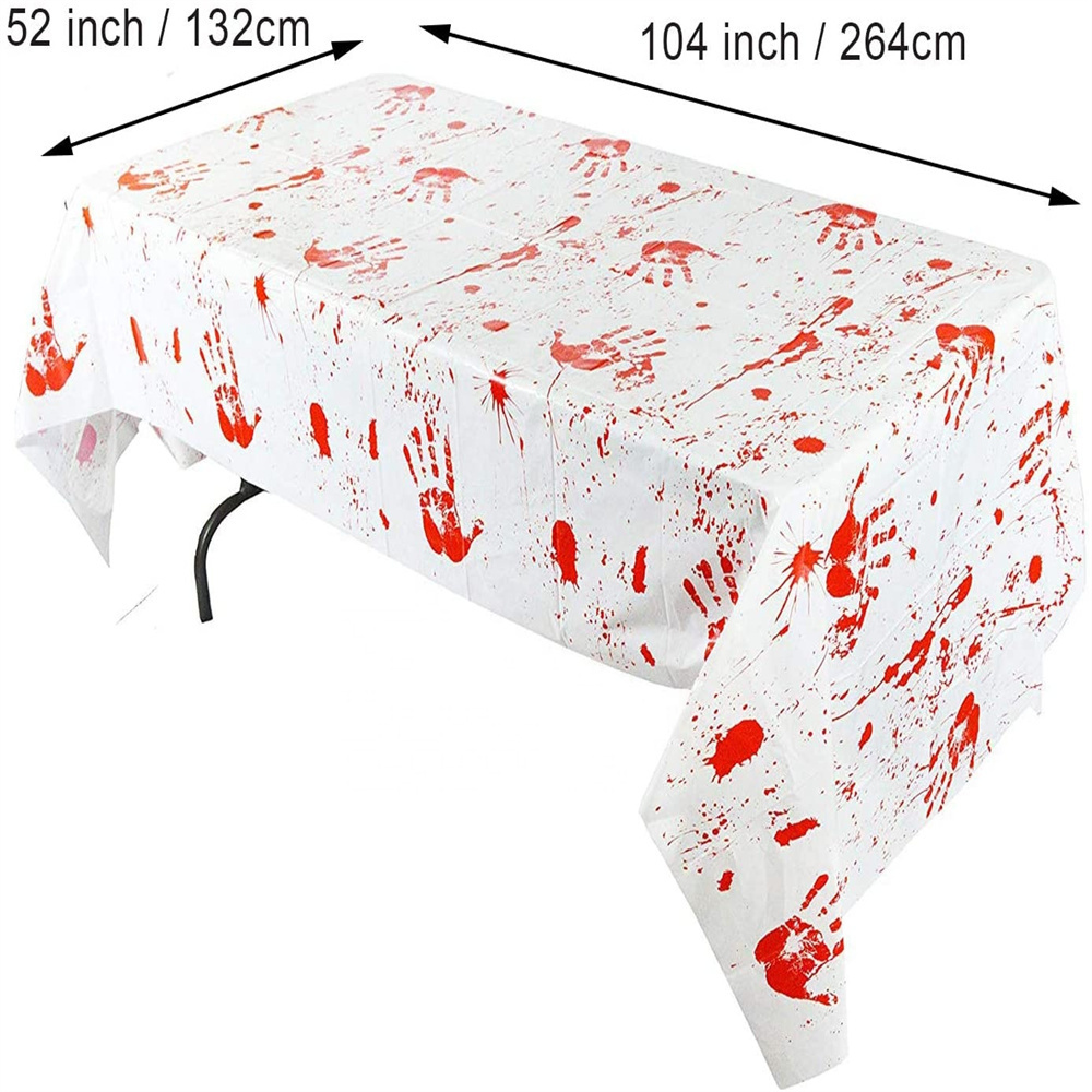 Cheap Bloody Zombie Tablecloth Scary Table Cover Halloween Party Supplies Decoration