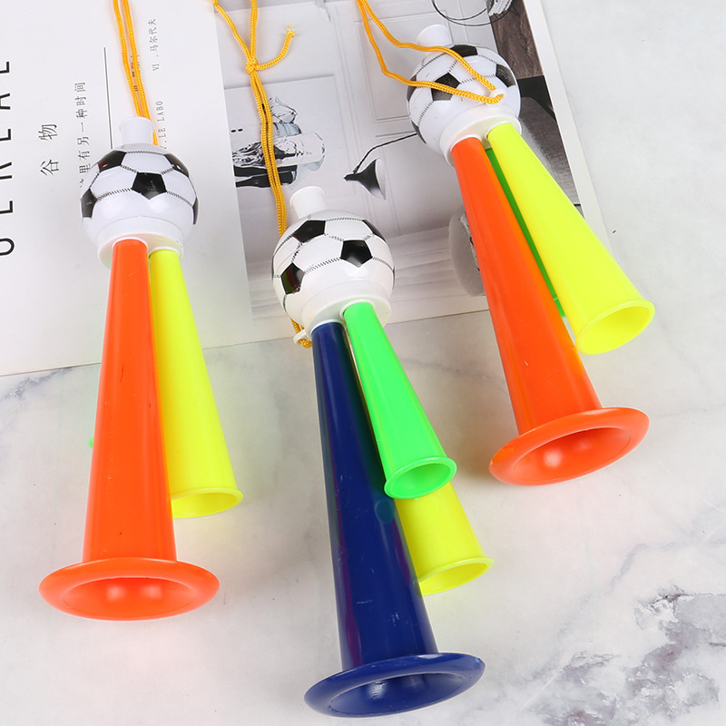 Plastic Football Three Tone Horn Game Cheer Up Toy Sports Horn