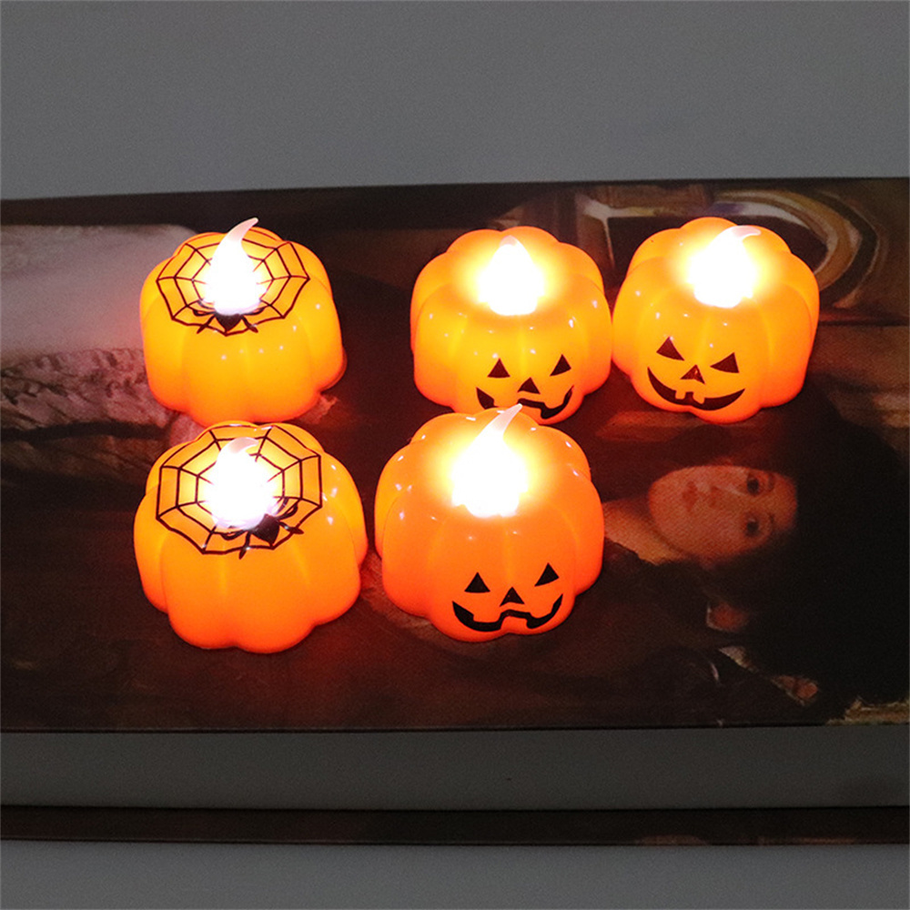 Cheap Halloween Decorative LED Candle Light Halloween Pumpkin Lights Indoor Home Decor Party Supplies