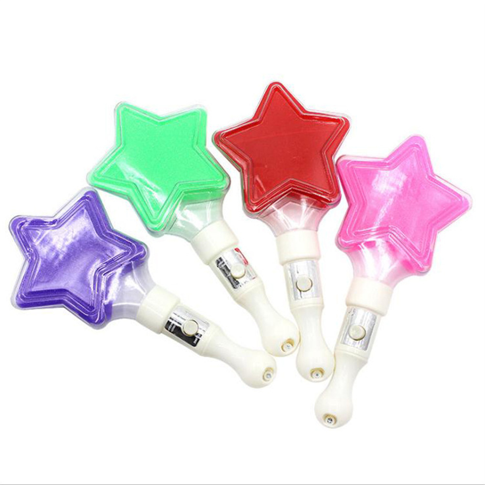 Cheap Glow in the Dark Five Pointed Star Children's Luminous Wand Neon Party Supplies Decoration