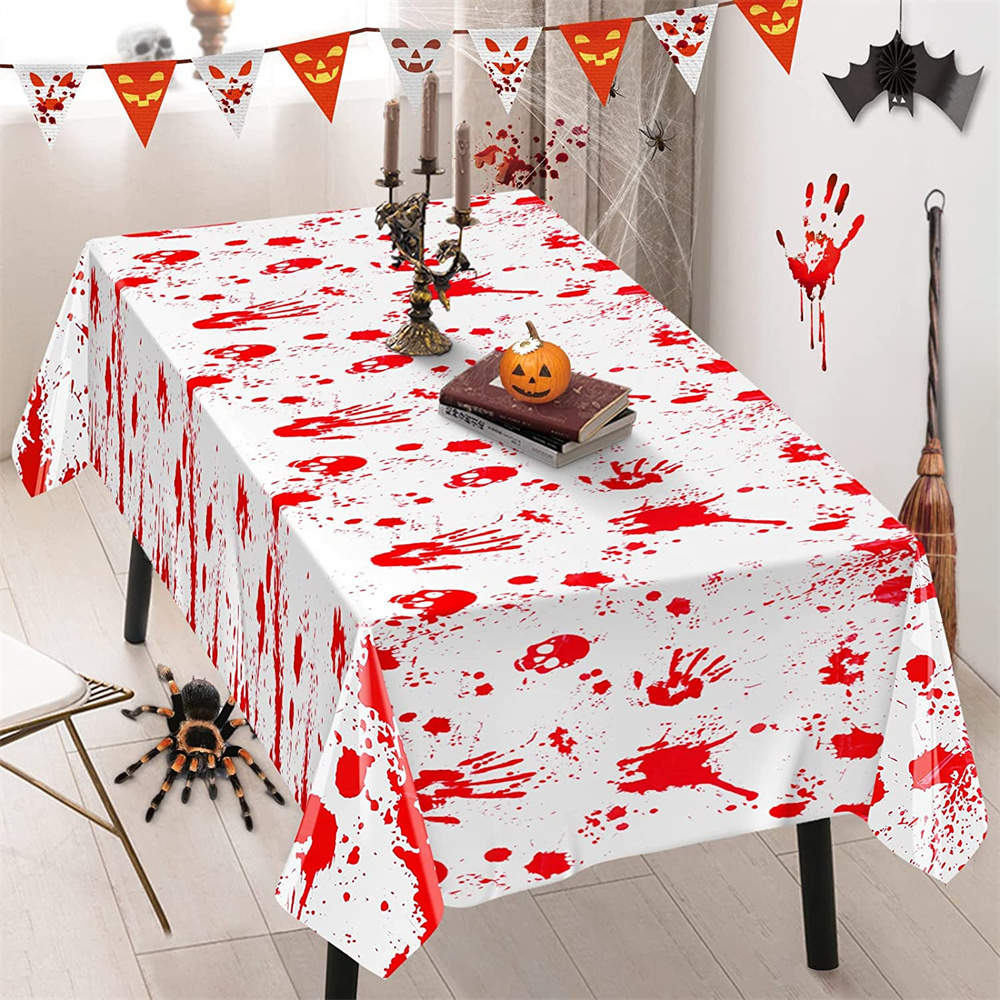 Cheap Bloody Zombie Tablecloth Scary Table Cover Halloween Party Supplies Decoration