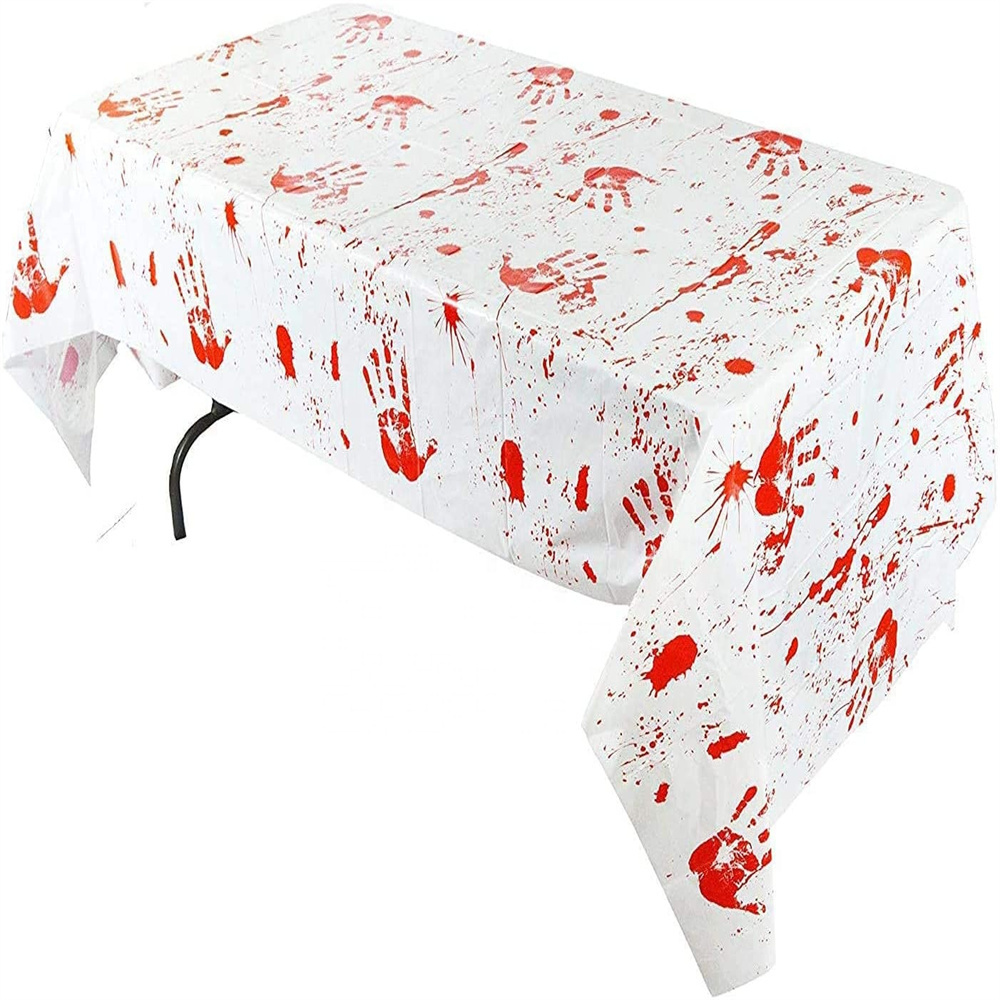 Cheap Bloody Zombie Tablecloth Scary Table Cover Halloween Party Supplies Decoration