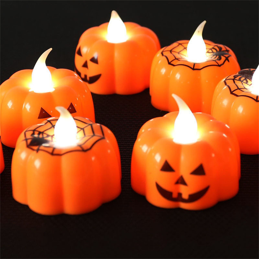 Cheap Halloween Decorative LED Candle Light Halloween Pumpkin Lights Indoor Home Decor Party Supplies