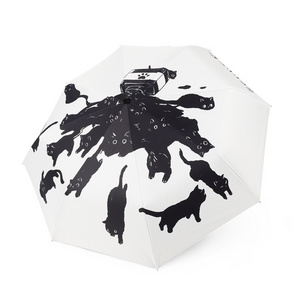 Low MOQ Full Printing Aluminum Frame Cute Anime Umbrella Sunny and Rainy Wholesale Umbrella Custom Umbrella