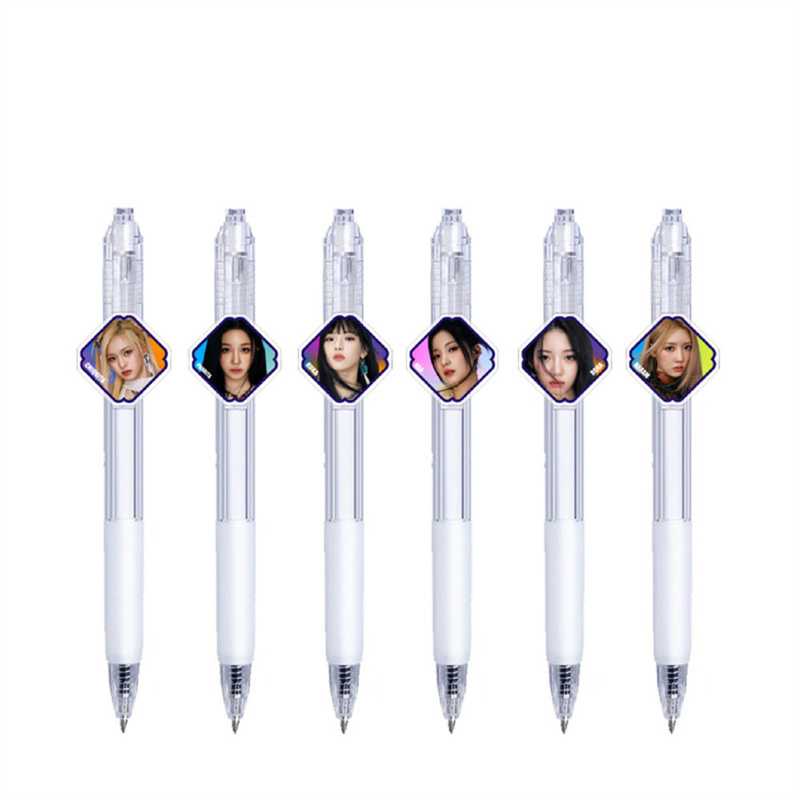 KPOP BABYMONSTER Black Writing Ball-Point Pen CHIQUITA PHARITA RUKA ASA RORA HARAM Pen Refill Student Stationery School Supplies