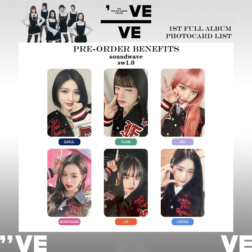 KPOP IVE Photocards 1st EP I'VE MINE Album Postcard Yujin Gaeul Wonyoung LIZ Rei Leeseo Double-Sided LOMO Cards Fans Collection