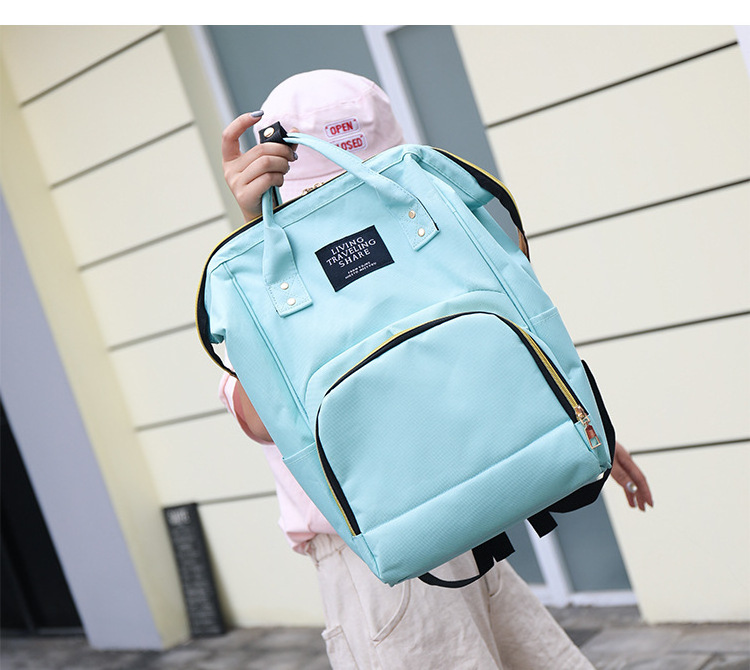 wholesale Hot sales fashion Large capacity backpack bag shoulder travel Mummy baby diaper bag