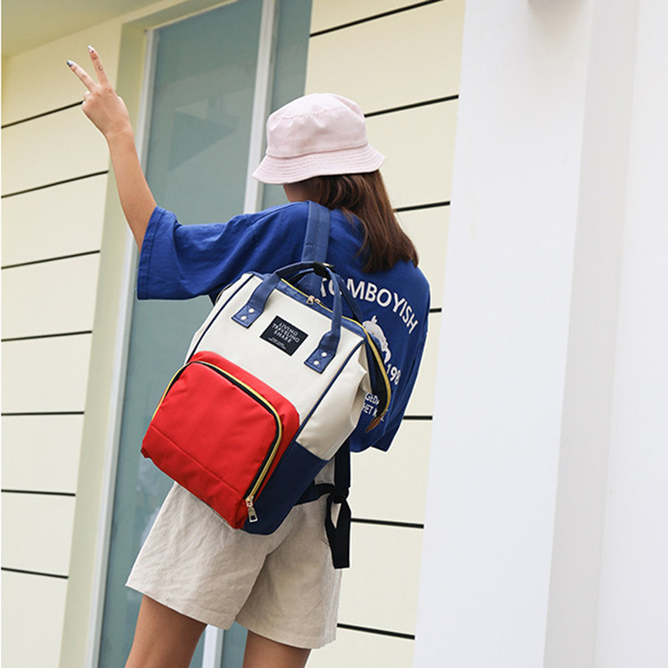 wholesale Hot sales fashion Large capacity backpack bag shoulder travel Mummy baby diaper bag