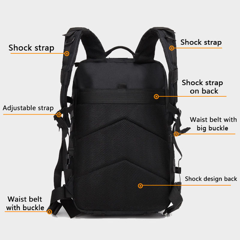 Hot Sale Custom 900D Oxford 45L Sports Crossfit Gym backpack Water Resistant Survival Tactical Backpack