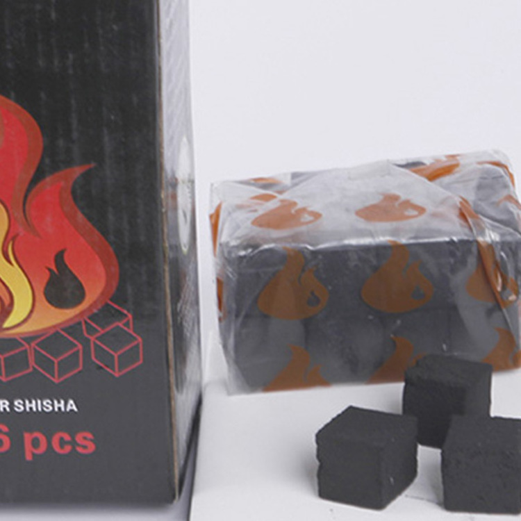 2023Coconut Charcoal Long Burning Flammable Coconut Shell Charcoals Cubic Types shisha hookah coal