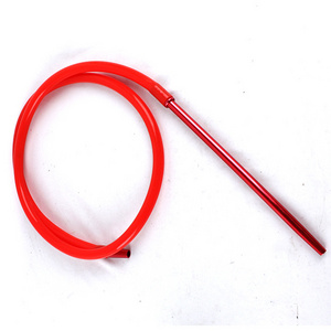 2022 Silicone hookah shisha hose pipe Shesha Pipe With Aluminum Handle Sheesha  Hukah  Accessories