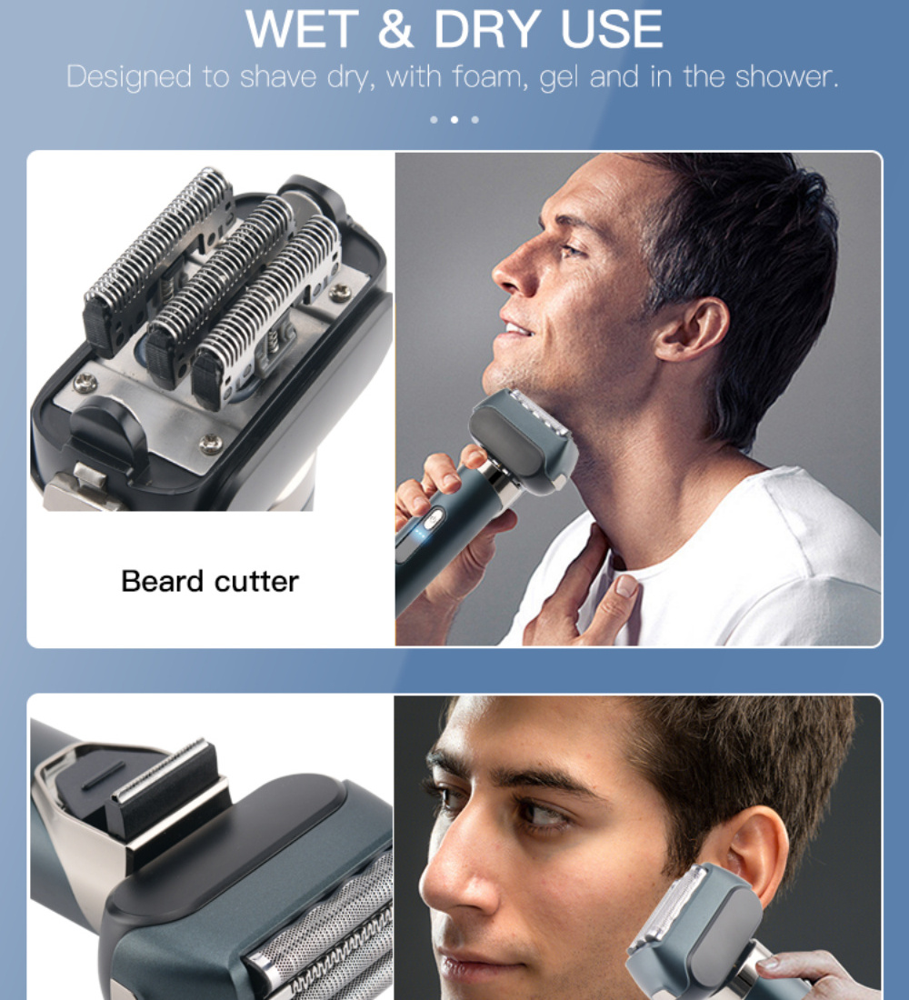 4D Floating Reciprocating Foil Cutter Ipx7 Washable Mini Shaver Portable Electric Shaver usb Rechargeable Shaver For Men