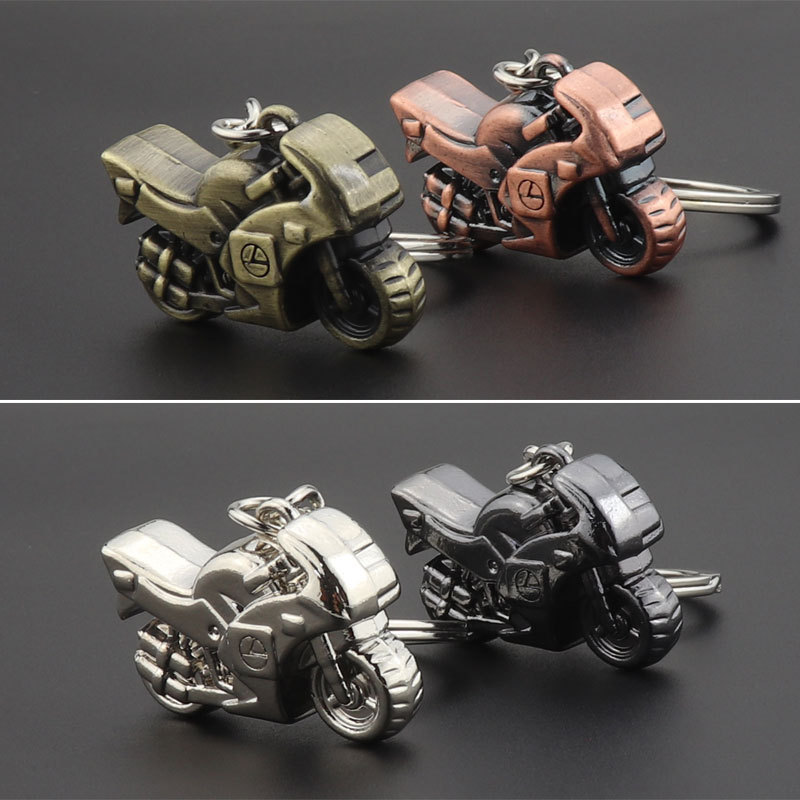 Creative Personality Motorcycle Keychain Metal Car Model Car Pendant Keyring Advertising Gift