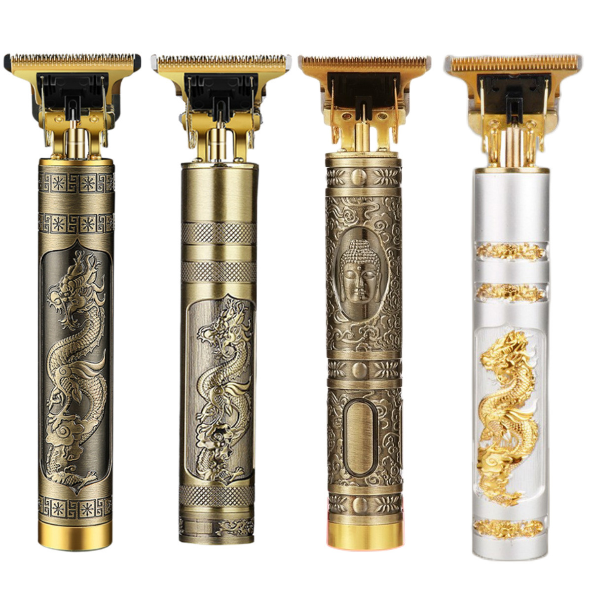 T9 Metal Hair Clipper Electric Trimmer Oil Head Carving Electric Pusher Dragon Buddha Head Hair Clipper Bald Clipper