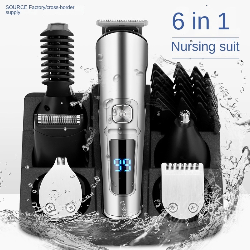 6 in 1 Multifunctional Electric Hair Clipper and Shaver Set for Men Cross border Personal Care Grooming Kit