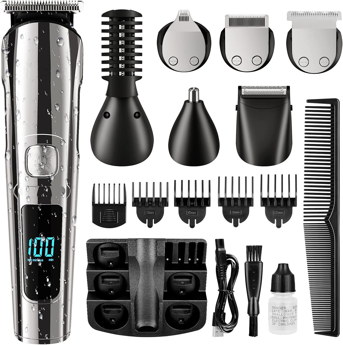 6 in 1 Multifunctional Electric Hair Clipper and Shaver Set for Men Cross border Personal Care Grooming Kit