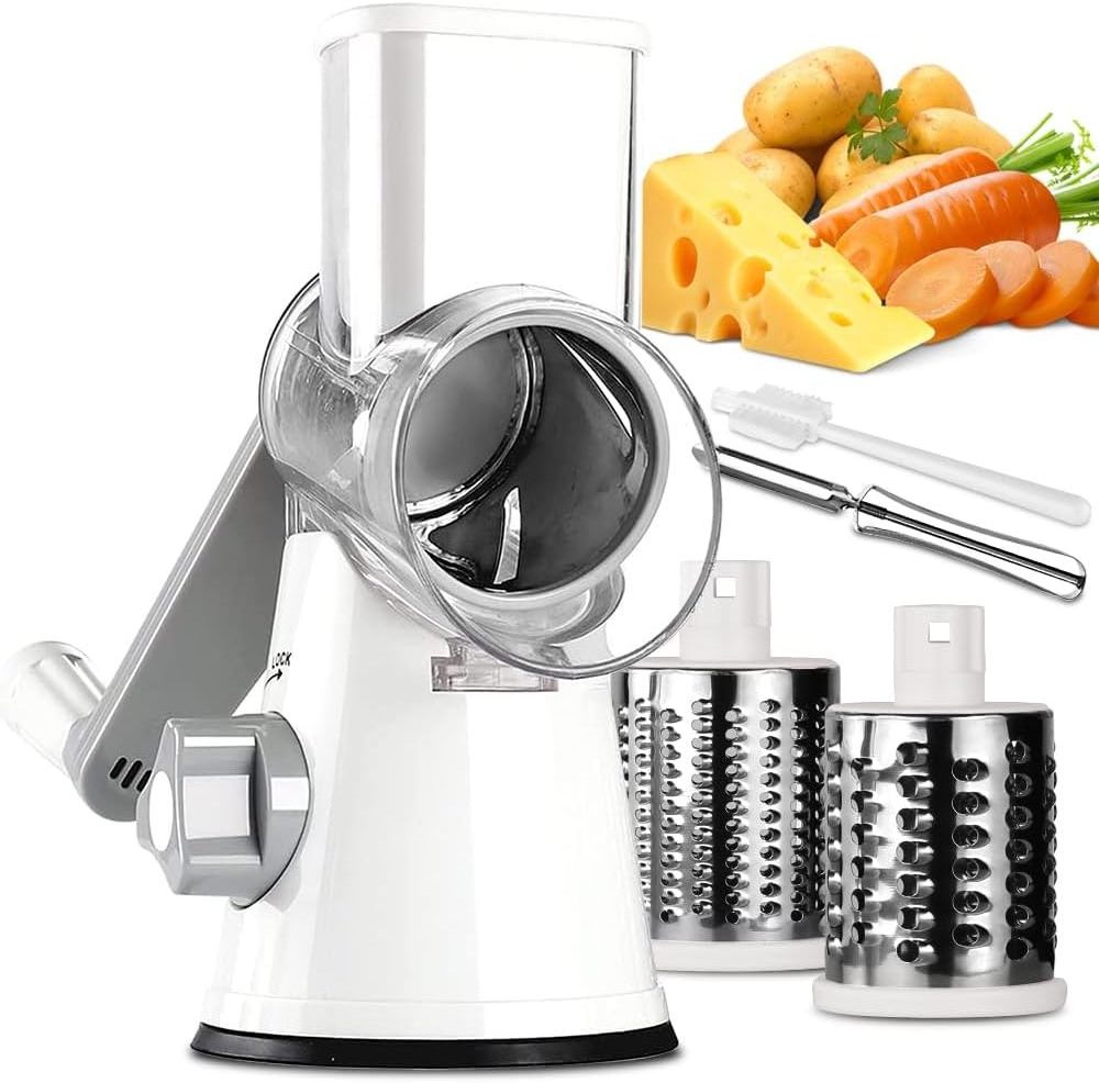 Wholesale Stainless Steel Handheld Rotary Cheese Grater Shredder Manual Vegetable Slicer Nut Grinder Vegetable Cutter Chopper