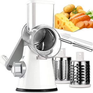 Wholesale Stainless Steel Handheld Rotary Cheese Grater Shredder Manual Vegetable Slicer Nut Grinder Vegetable Cutter Chopper