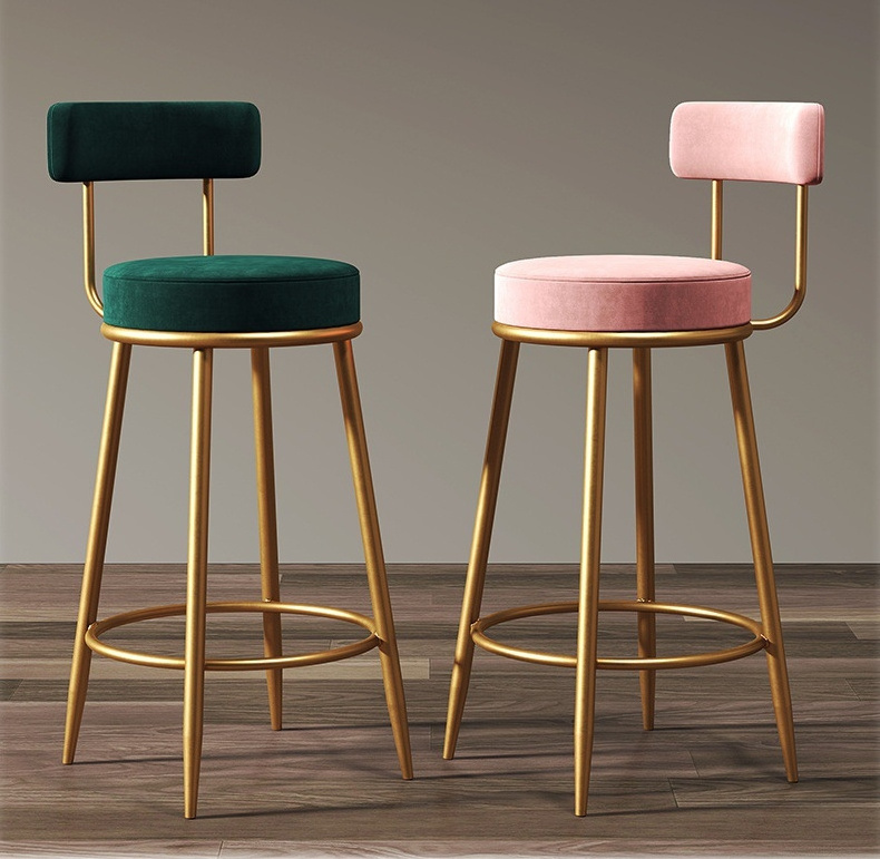 Cheaper Price Modern Design Bar stool high Chair Casino stool bar Chair with  back rest cushion Leather