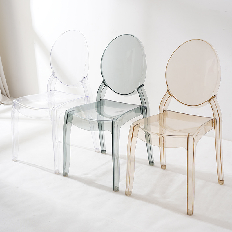 Wholesale Room  acrylic high dining chair Banquet Kid Children Armless Transparent Acrylic Ghost Chairs