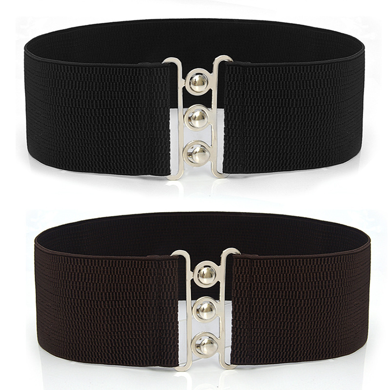 Womens Wide Elastic Waist Belt for Dress Ladies Vintage Stretch Cinch Belt Waistband