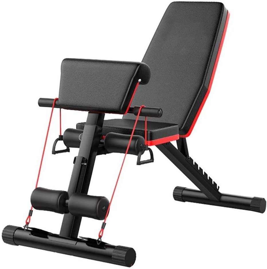 Adjustable Sit Up Incline Multi-Purpose Training Bench Home Gym Foldable Flat/Incline/Decline FID Press weight bench set