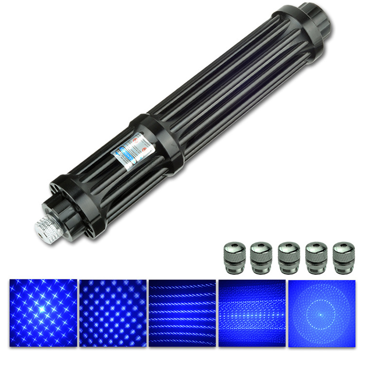 Aluminum alloy Gatling shaped laser pen 450nm blue laser pointer flashlight manufacturer direct sales extension