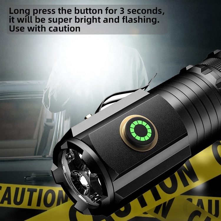 Portable Magnet P35 Bead Flashlight High lumen Strong Light Type-C Fixed Focus Pen Clip Flashlight