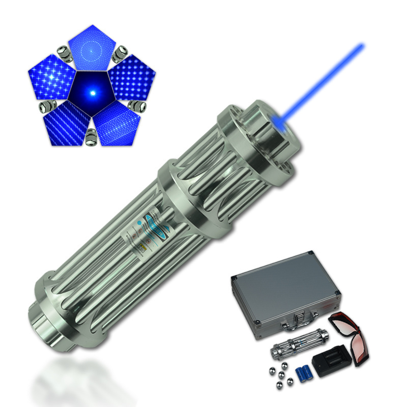 Aluminum alloy Gatling shape laser pen 450nm blue laser pointer flashlight manufacturer direct Laserzeiger  Puntatore